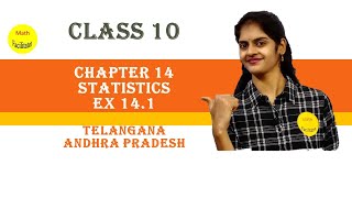 Class 10 Chapter14 Statistics Exercise 141 part 2 Telangana Andhra Pradesh [upl. by Armillia613]