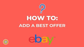 How to Add a Best Offer on eBay [upl. by Herra]