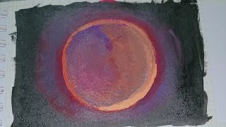 Full Moon Painting Acrylic [upl. by Arihsat]