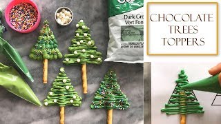 How to Make Chocolate Christmas Tree Decorations  Simple amp Easy [upl. by Eelessej445]