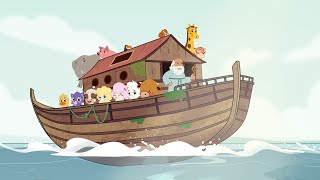 EN EL ARCA DE NOÉ ⛵🌟 Las mejores canciones cristianas para niños💜 [upl. by Ahsinot431]