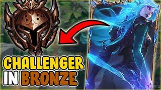 What happens when a CHALLENGER KATARINA visits BRONZE  Challenger Katarina vs Bronze Elo [upl. by Airotnahs]