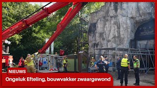 Ongeluk bij verbouwing in De Efteling bouwvakker raakt zwaargewond [upl. by Callan891]