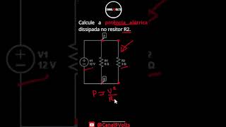 Como calcular a potência elétrica num circuito paralelo shorts resistor [upl. by Alduino]