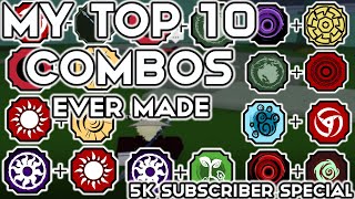 The TOP 10 COMBOS In Shindo Life  Top 10 Combos In Order  Shindo Life Combos  5k Sub Special [upl. by Glynias]