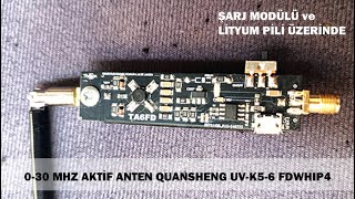 030 MHZ AKTİF ANEN  ŞARJLI VE ŞARJ MODÜLLÜ QUANSHENG UVK5 [upl. by Vala680]