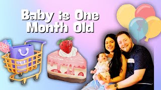 Come Celebrate our Baby’s One Month Birthday Go shopping for Cake and balloons Vlog 2024 [upl. by Elfrida]