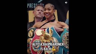 AlyciaBaumgardner returns to defend her WBC junior lightweight title against Delfine Persoon 🏆 [upl. by Assereht]