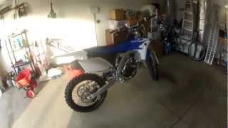 New 2013 Yamaha YZ250F overview with startup and rev [upl. by Asik902]