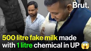 Fake milk scam busted in UP [upl. by Anoval356]