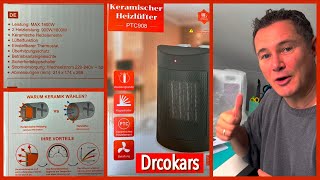 Produkttest Drcokars Heizlüfter3 Modi energiesparend leise 1800W elektrische Keramikheizung PTC [upl. by Wilber]