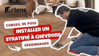 🛠 TUTO  Comment poser un sol stratifié herringbone à clipser Artens dans une chambre  2024 [upl. by Issi]