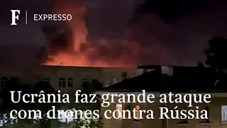 Rússia acusa Ocidente pelo maior ataque com drones da Ucrânia  CENAS DA GUERRA [upl. by Mines759]