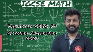 IGCSE Math 0580 October November 2024 Predicted Paper 4 QP [upl. by Ahsiugal]