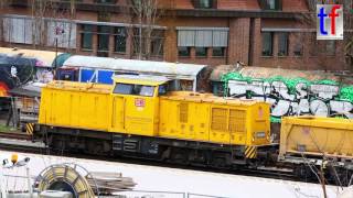 Stuttgart 21 Earth Freight Train  2x BR 203 Baulogistik Nordbahnhof Stuttgart 08032017 [upl. by Niliac]