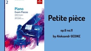 Petite pièce op6 no11 by A Gedike [upl. by Erasmo]