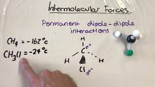 A Level Chemistry Permanent dipoledipole interactions [upl. by Amorette384]