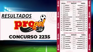 RESULTADOS PROGOL REVANCHA 2235 SUSCRIBETE¡ [upl. by Siron]