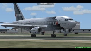 Spirit Airlines A319 Aguadilla Rafael Hernandez Airport TJBQ Landing FS9 [upl. by Otineb]