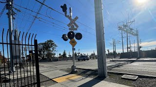 SACRT Light Rail At Meadowview Crossing SacramentoCa At 1156 Am [upl. by Anala]