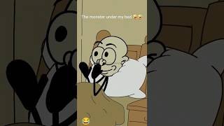 Ghost under bed😂shorts animation cartoon funny animatedcartoon [upl. by Sillyhp]