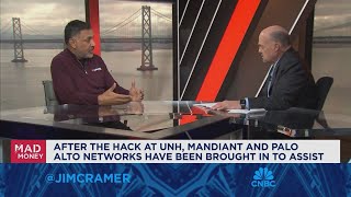 Palo Alto Networks CEO Nikesh Arora sits down with Jim Cramer [upl. by Lajes]