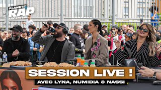 SESSION LIVE avec Lyna Mahyem Numidia Lezoul amp Nassi  PlanèteRap [upl. by Adnirod]