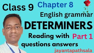 9th class English grammar chapter 8 answersdeterminersclass 9 English grammarpart 1 [upl. by Eleanora]