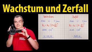 Wachstum und Zerfall  Mathematik  einfach erklärt  Lehrerschmidt [upl. by Lawrence28]