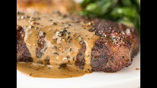 Steak with Creamy Peppercorn Sauce [upl. by Aelyk]