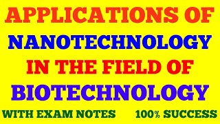 APPLICATIONS OF NANOTECHNOLOGY IN BIOTECHNOLOGY  NANOBIOTECHNOGY  WITH EXAM NOTES [upl. by Ahen730]