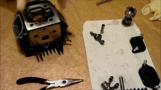 Pit Bike 3 Valve Engine Cylinder Head assembly [upl. by Nauht301]