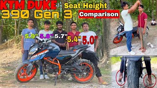 Minimum Height Required For DUKE 390  ktm duke 390 seat height Test  Duke 390 bs6 height Test [upl. by Airamalegna352]