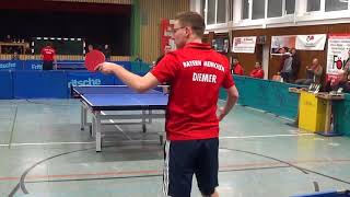 Zaus vs Diemer Effeltrich vs FC Bayern 20171125 Tischtennis 3 Bundesliga Stativ 8 [upl. by Leirbag]