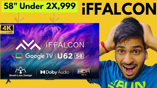 iFFALCON 58 inches 4K Ultra HD Smart Google TV iFF58U62 at CHEAPEST price  Honest Review [upl. by Silloh]