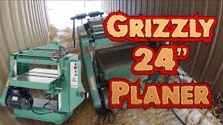 Woodworking Grizzly model G5851 24quot Planer 5HP [upl. by Panta]