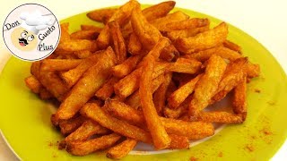 PatatasPapas fritas caseras 🍟  Freidora de aire  freidora sin aceite Air fryer  Receta [upl. by Yrgoerg187]