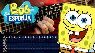 Bob Esponja Guitarra Tutorial  SpongeBob Theme Guitar Tutorial  TABS Christianvib [upl. by Neelhtak466]