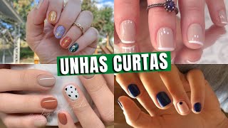 Esmaltes e Decorações para Unhas Curtas [upl. by Aynwad]