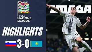 Slovenia vs Kazakhstan 30 Highlights UEFA Nations League 202425 [upl. by Ronoc]