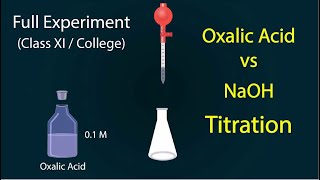 Titration of Oxalic Acid vs NaOH  oxalic acid vs NaOH titration calculation  Class XI practical [upl. by Airemahs]