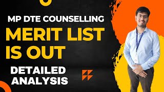 MP DTE Counselling 2023 Merit List is out  Detailed analysis of merit list [upl. by Behka]