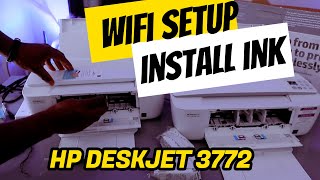 How to SetupConnect HP Deskjet 3772 To WIFI INSTALL INKamp LOAD Paper A StepbyStep Guide [upl. by Jehial]