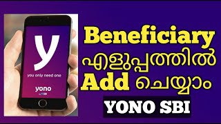 How to add beneficiary in YONO SBI Malayalam [upl. by Targett942]