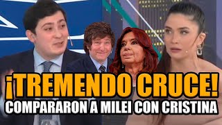 PERIODISTA COMPARÓ A MILEI CON CRISTINA Y NOS CRUZAMOS EN VIVO  BREAK POINT [upl. by Booker761]