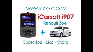 iCarsoft i907  Renault Zoe checking BMS etc [upl. by Doralin]