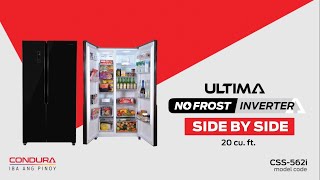 Condura Ultima SidebySide Refrigerator Black I No Frost Inverter Refrigerator [upl. by Jerrilyn]