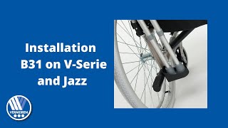 How to instal B31 crutch holder on VSerie and Jazz wheelchair  VERMEIREN [upl. by Andre]