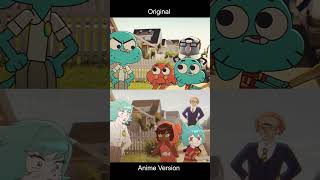 The Amazing World of Gumball Original vs Anime part 2 FASH Animation [upl. by Iruyas]