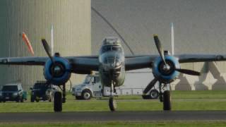 B25s Takeoff Flyover and bid Farewell to 2010 Doolittle Raider Reunion [upl. by Ahsiener]